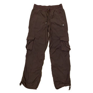 Lululemon Dance Studio Mid Rise Relaxed Fit Cargo Pant S Espresso Athleisure